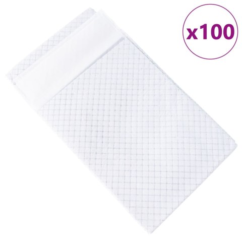 VidaXL Podkład treningowy dla zwierząt z włókniny 100 pcs 120 x 80 cm
