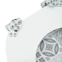 DESKA TOALETOWA Z SAMOODBLOKOWANIEM NIEBIESKA I BIAŁA PORCELANA