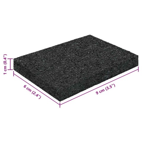 VidaXL Pad Patio z Granulatem Gumowym Czarny 6 x 9 x 1 cm Guma