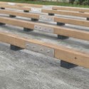 VidaXL Pad Patio z Granulatem Gumowym Czarny 6 x 9 x 2 cm Guma