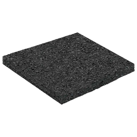VidaXL Pad Patio z Granulatem Gumowym Czarny 9 x 9 x 0,6 cm Guma