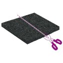 VidaXL Pad Patio z Granulatem Gumowym Czarny 9 x 9 x 0,6 cm Guma
