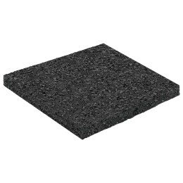 VidaXL Pad Patio z Granulatem Gumowym Czarny 9 x 9 x 0,6 cm Guma