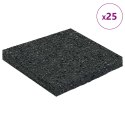 VidaXL Pad Patio z Granulatem Gumowym Czarny 9 x 9 x 0,8 cm Guma