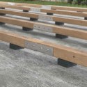 VidaXL Pad Patio z Granulatem Gumowym Czarny 9 x 9 x 0,8 cm Guma
