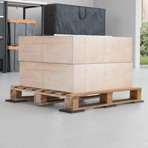 VidaXL Pad Patio z Granulatem Gumowym Czarny 9 x 9 x 0,8 cm Guma