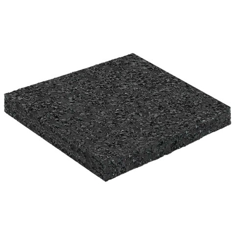 VidaXL Pad Patio z Granulatem Gumowym Czarny 9 x 9 x 0,8 cm Guma