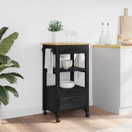 VidaXL Wózek Kuchenny MONZA Czarny 48 x 40 x 88,5 cm