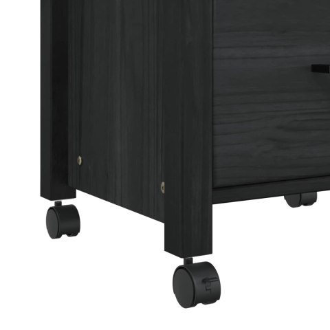 VidaXL Wózek Kuchenny MONZA Czarny 48 x 40 x 88,5 cm