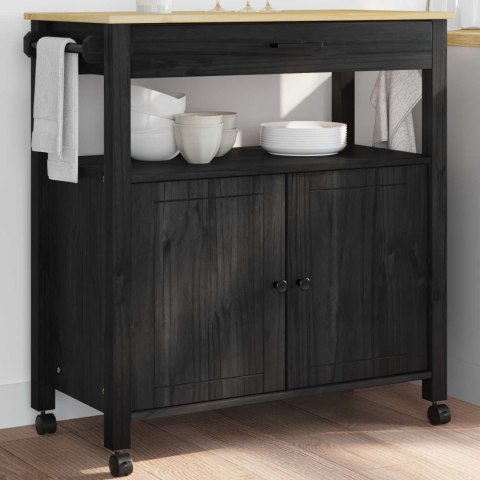 VidaXL Wózek Kuchenny MONZA Czarny 84 x 40 x 88,5 cm