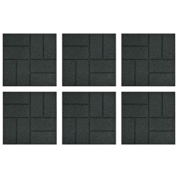 VidaXL Kamień kroczący 6 pcs Czarny 40,5 x 40,5 x 2 cm Guma