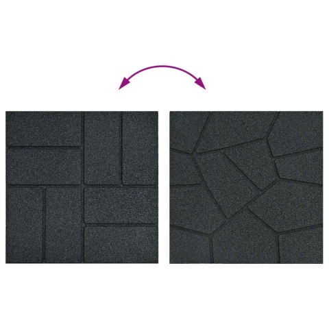 VidaXL Kamień kroczący 6 pcs Czarny 40,5 x 40,5 x 2 cm Guma