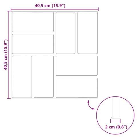 VidaXL Kamień kroczący 6 pcs Czarny 40,5 x 40,5 x 2 cm Guma
