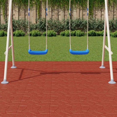 VidaXL Kamień kroczący 6 pcs Czerwony 40,5 x 40,5 x 2 cm Guma