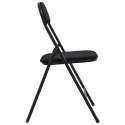 VidaXL Krzesło składane 2 pcs Czarny 48 x 44 x 78 cm Aksamit