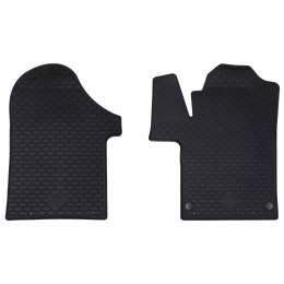 VidaXL Mata samochodowa 2 pcs Czarny Guma