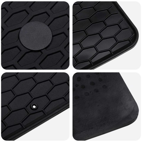 VidaXL Mata samochodowa 2 pcs Czarny Guma