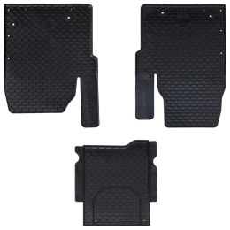 VidaXL Mata samochodowa 3 pcs Czarny Guma