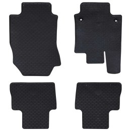 VidaXL Mata samochodowa 4 pcs Czarny Guma