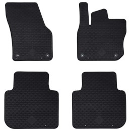 VidaXL Mata samochodowa 4 pcs Czarny Guma