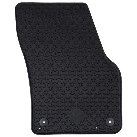 VidaXL Mata samochodowa 4 pcs Czarny Guma