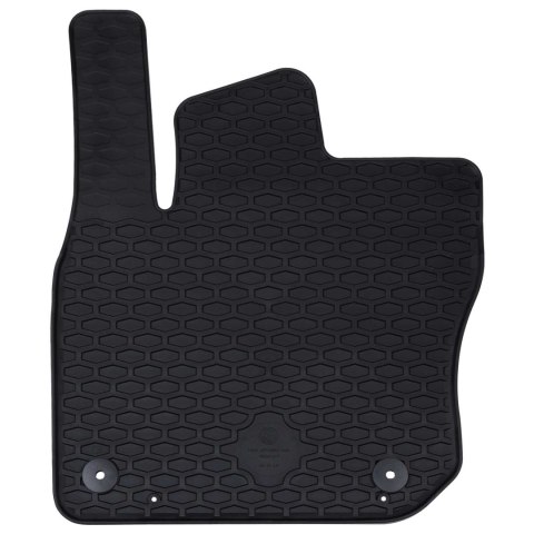 VidaXL Mata samochodowa 4 pcs Czarny Guma