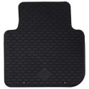 VidaXL Mata samochodowa 4 pcs Czarny Guma