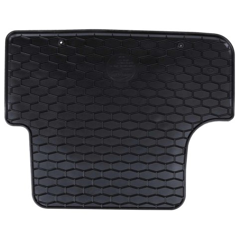VidaXL Mata samochodowa 4 pcs Czarny Guma
