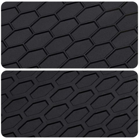 VidaXL Mata samochodowa 4 pcs Czarny Guma