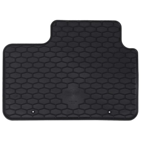VidaXL Mata samochodowa 4 pcs Czarny Guma
