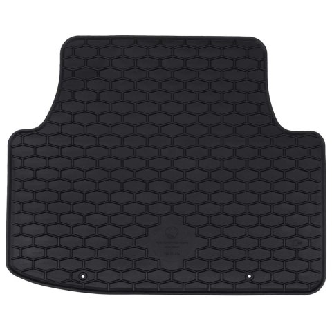 VidaXL Mata samochodowa 4 pcs Czarny Guma