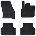 VidaXL Mata samochodowa 4 pcs Czarny Guma