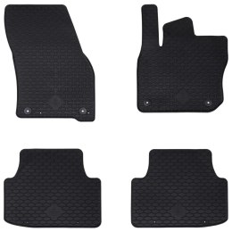 VidaXL Mata samochodowa 4 pcs Czarny Guma