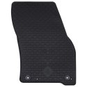 VidaXL Mata samochodowa 4 pcs Czarny Guma
