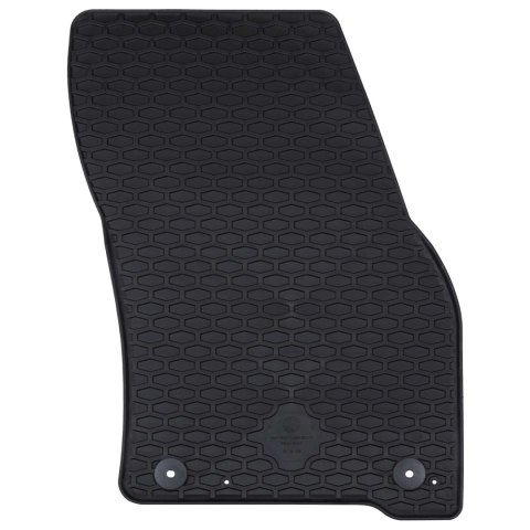 VidaXL Mata samochodowa 4 pcs Czarny Guma