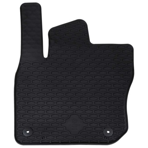 VidaXL Mata samochodowa 4 pcs Czarny Guma