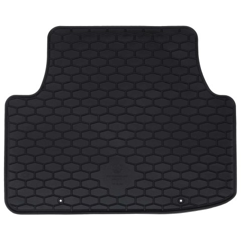 VidaXL Mata samochodowa 4 pcs Czarny Guma
