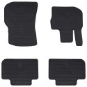 VidaXL Mata samochodowa 4 pcs Czarny Guma