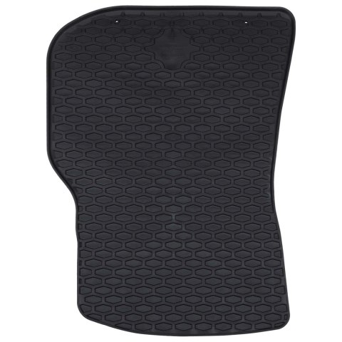 VidaXL Mata samochodowa 4 pcs Czarny Guma