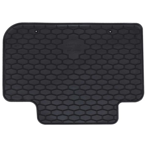 VidaXL Mata samochodowa 4 pcs Czarny Guma