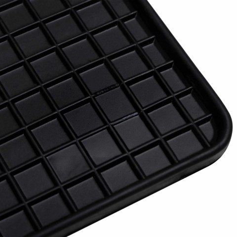 VidaXL Mata samochodowa 4 pcs Czarny Guma