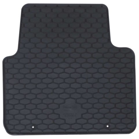 VidaXL Mata samochodowa 4 pcs Czarny Guma