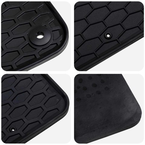 VidaXL Mata samochodowa 4 pcs Czarny dopasowane do 308 SW 2021- Guma