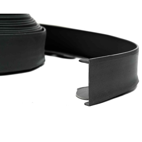 VidaXL Obrzeża trawnikowe Czarny 2000 x 4 x 5 cm Z tworzywa sztucznego