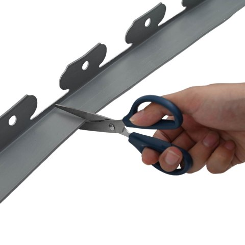 VidaXL Obrzeża trawnikowe Szary 4000 x 4 x 5 cm Z tworzywa sztucznego