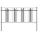 VidaXL Ogrodzenie ze szpikulcem BAARLO Czarny