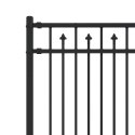 VidaXL Ogrodzenie ze szpikulcem BAARLO Czarny