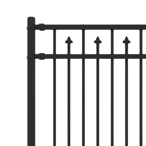 VidaXL Ogrodzenie ze szpikulcem BAARLO Czarny