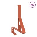 VidaXL Wsparcie dla zabezpieczenia śniegu 12 pcs Czerwony Stal