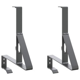 VidaXL Wsparcie dla zabezpieczenia śniegu 2 pcs Antracyt Stal